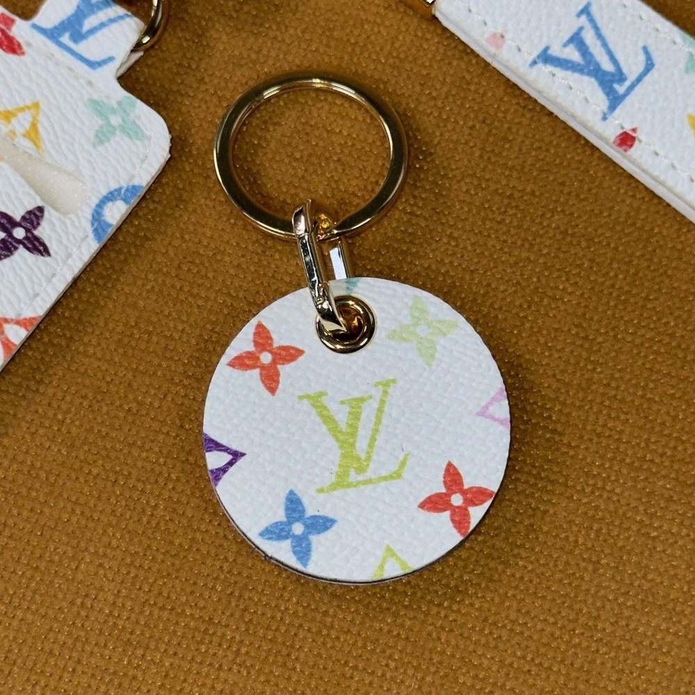 Luxury Keychain Circe Monogram Multi Color Gold Hardware